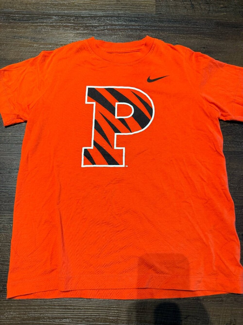 Nike Princeton Tigers Youth Medium Orange Tee Tiger Stripe P